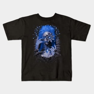 The Alien Flower (blue) Kids T-Shirt